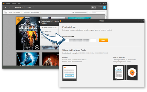 How To Enter Your Product Code In Origin